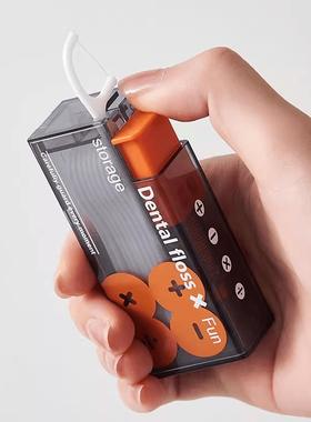 Dental Floss x Fun | 便携式自动牙线储存盒 按压弹出 随取随用