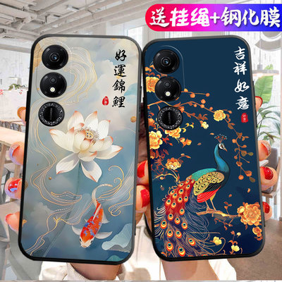 适用于荣耀Play9c手机壳JDY-AN00支架play9c钢化膜荣誉plαy9c中国风 play9c简约jdy-an0o女款防摔潮吉祥如意