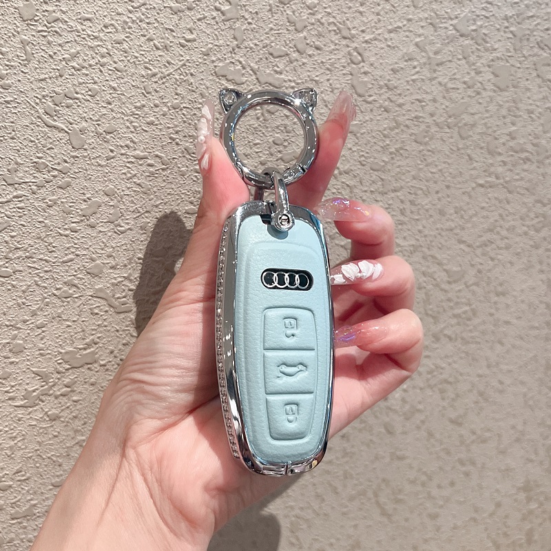 适用奥迪a6l钥匙套女a4l壳q5l扣a3包q3q2la4/a5/a6/a7/a8