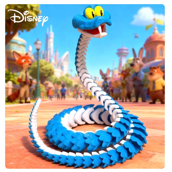 疯狂动物城2动漫盖瑞蛇关节可动