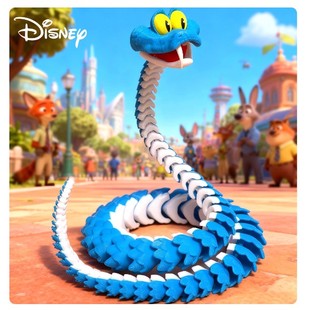 真3d打印盖瑞蛇疯狂动物城周边一条蛇全关节可动朱迪尼克摆件模型