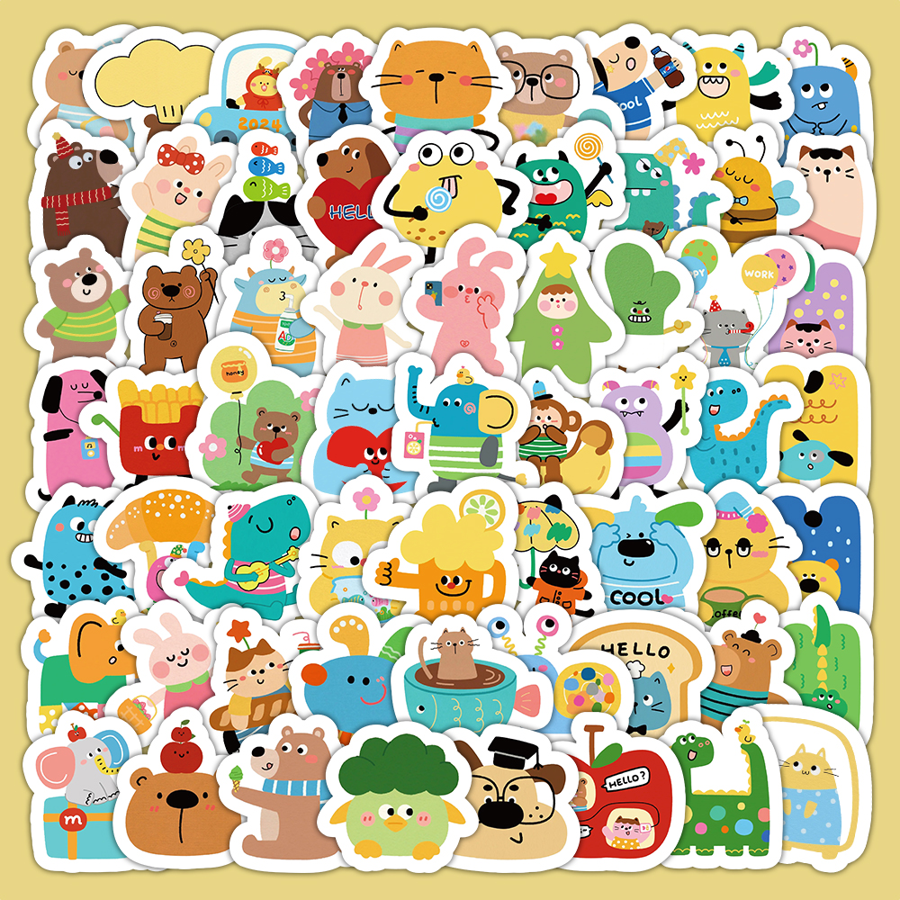 400张卡通动物贴纸可爱卡通