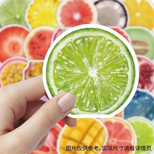 240张瓜果蔬菜贴纸卡通可爱呆萌涂鸦ins插画diy装饰手账手机贴画
