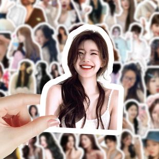 204张赵露思明星贴纸可爱ins高颜值装 饰电脑手机壳手账防水粘贴画