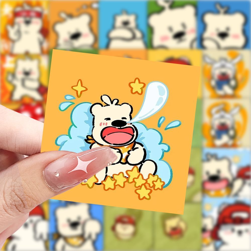 175张Hi宝和阿布可爱治愈贴画卡通笔记本创意贴纸手机手账diy贴纸