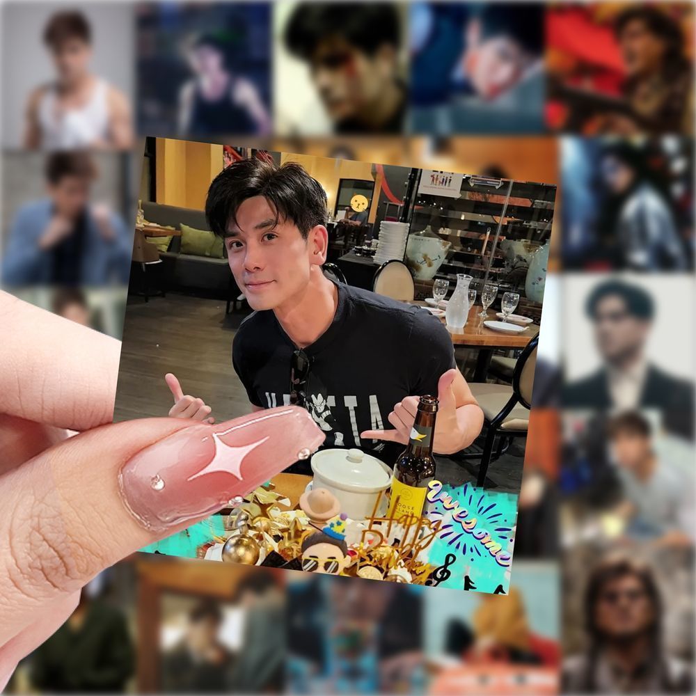 188张伍允龙周边帅气ins贴纸明星笔记本行李箱小贴画手机手账贴纸