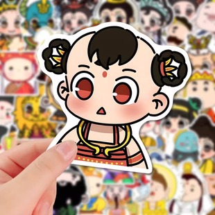 114张名著西游记Q版 贴纸猪八戒孙悟空手账素材自粘贴手机壳贴画