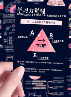 96张高效学习方法贴纸初高中学生自律复习方法知识装饰手账防水贴