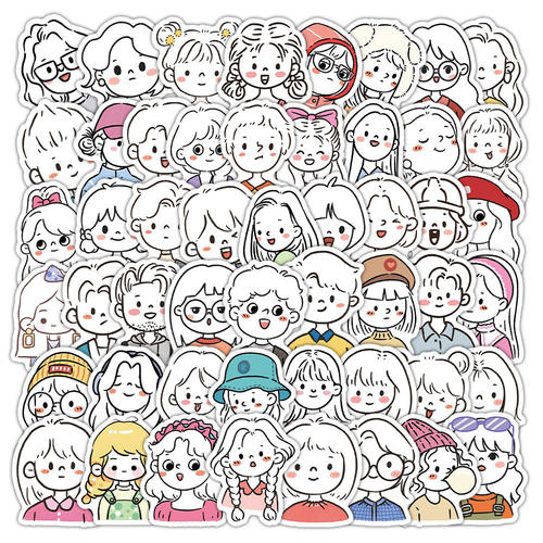 306张可爱Q版手账头像贴纸