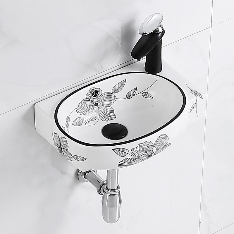 卫生间洗面盆洗手盆挂墙式洗脸盆陶瓷迷你小户型家用阳台面盆挂盆,家装主材,挂墙式洗脸盆,淘宝优惠券,粉丝福利购,淘宝优惠卷