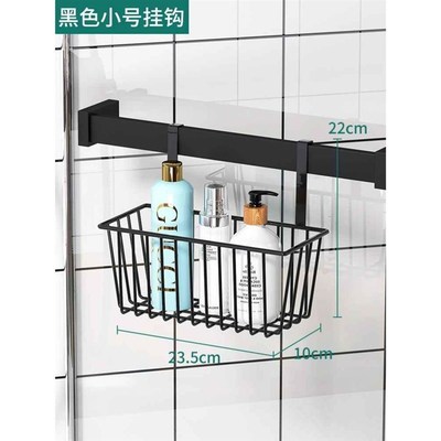 浴室玻璃门悬挂置物架门后暖气片收E纳挂篮卫生间挂水管挂钩厕所