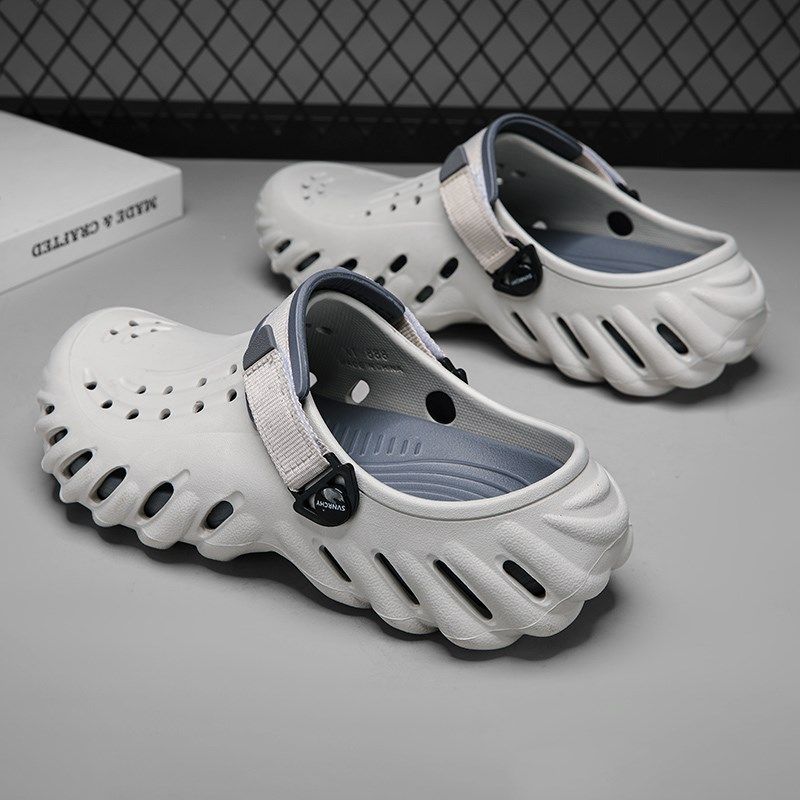 洞洞鞋男夏季外穿休闲运动软底包头拖鞋男士户外防滑两用沙滩凉鞋,流行男鞋,包头拖,淘宝优惠券,粉丝福利购,淘宝优惠卷