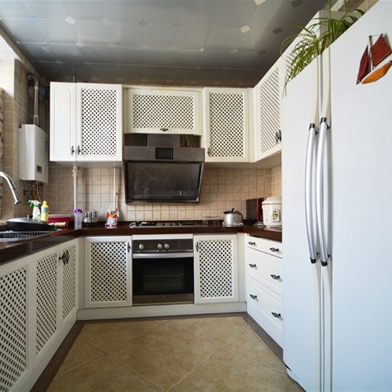 苏州整体橱柜定做贵阳厨房装修整体E衣柜模压门订制拉篮石英石台