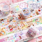 闪闪特油胶带系列全套整卷贴纸做手账日记装 饰素材少女心可爱卡通