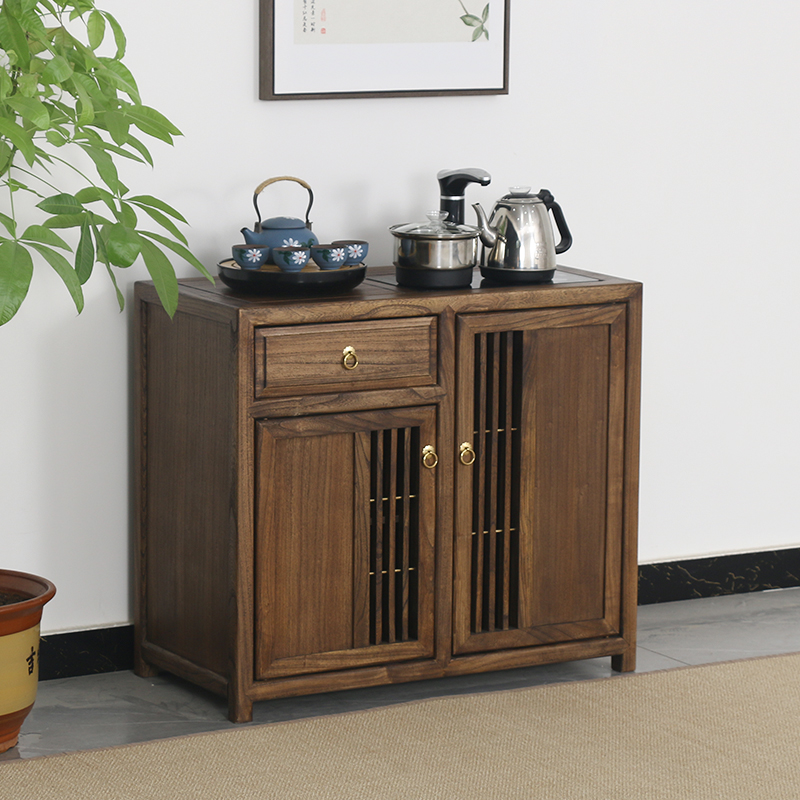 茶水柜实木边柜家用茶台一体式办公室靠墙侧边几角柜餐边柜置物架