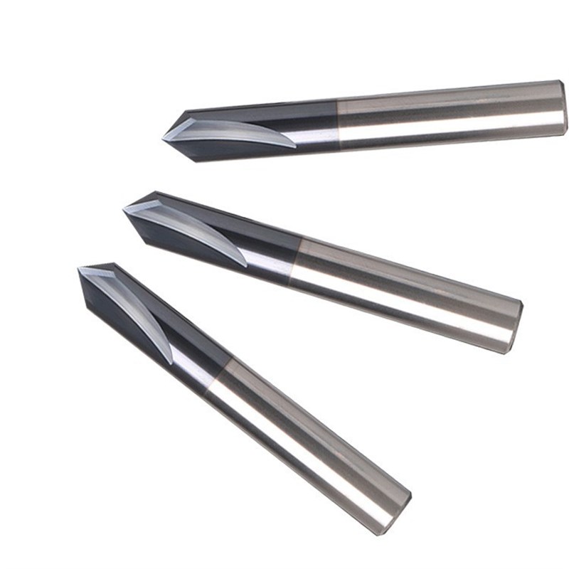 钨钢整体合金倒角刀60度90度120度直槽2刃4刃铣刀倒角器钻头CNC刀