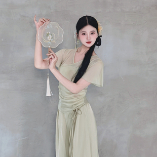 古典舞中国现代舞系带飘逸阔腿裤 专业训练舞蹈演出成人艺考练功裤