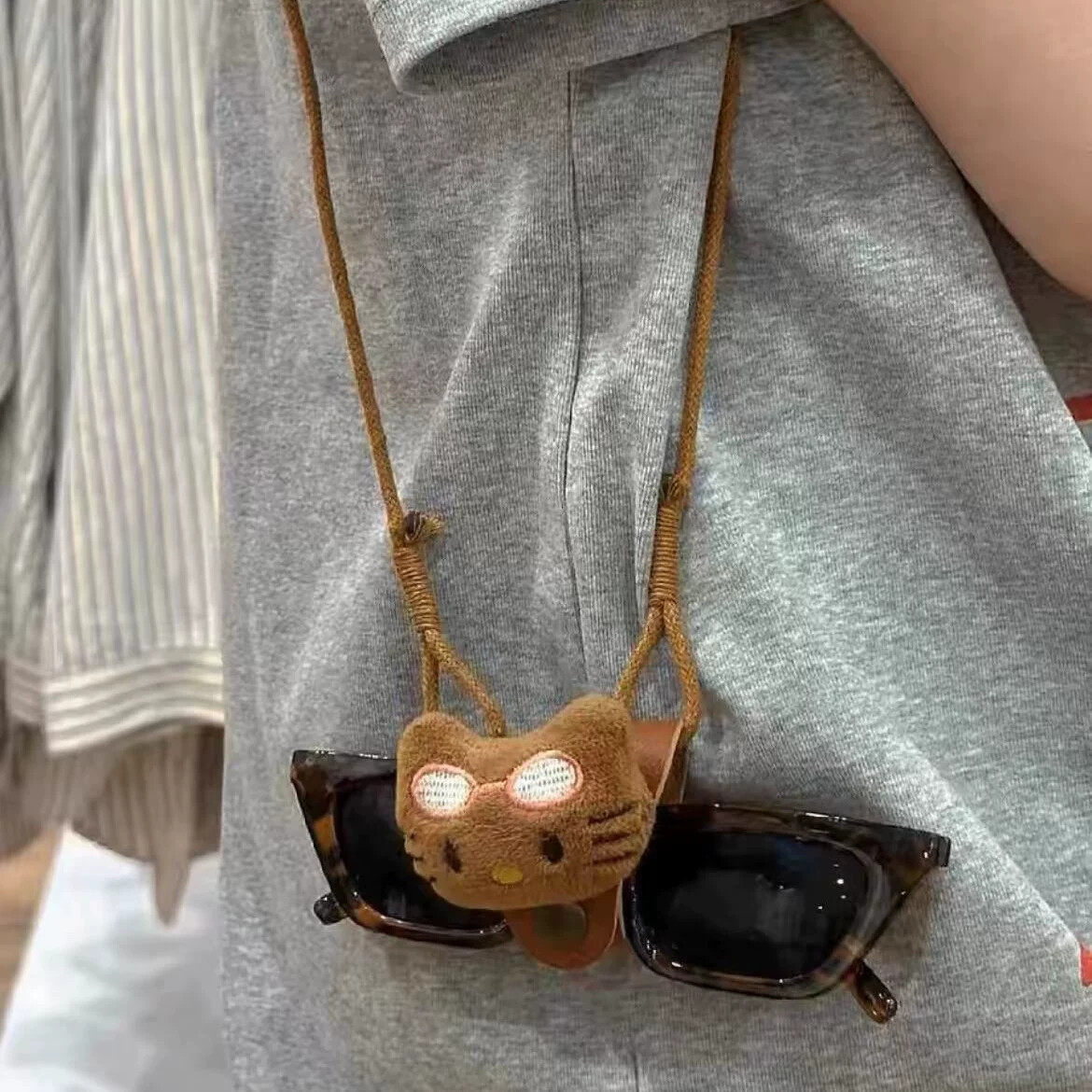 小猫眼镜链挂脖眼镜绳女防丢防滑卡通可爱墨镜夹太阳镜挂脖包挂链