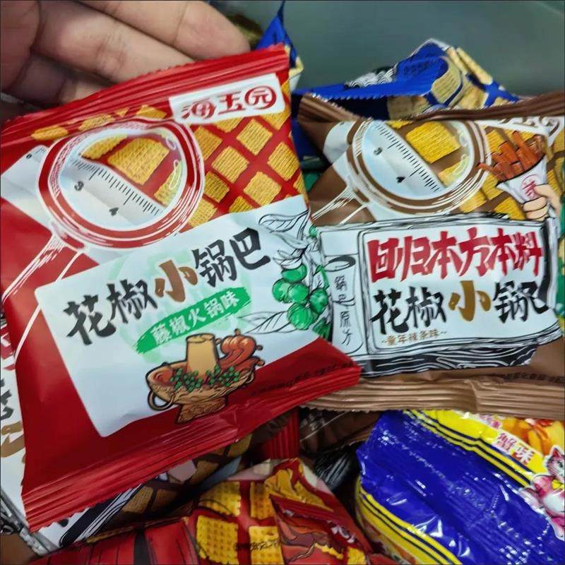 正宗海玉园蒸米锅巴独立小包装辣条海鲜泡菜黄瓜味办公室休闲 零