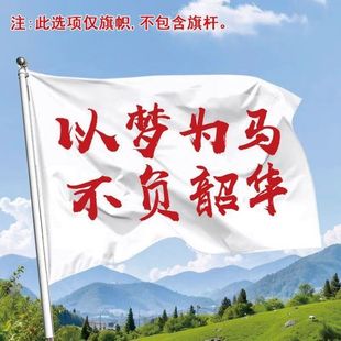 以梦为马不负韶华大旗登山应援旗爬山旗帜演唱会音乐节定制户外旗