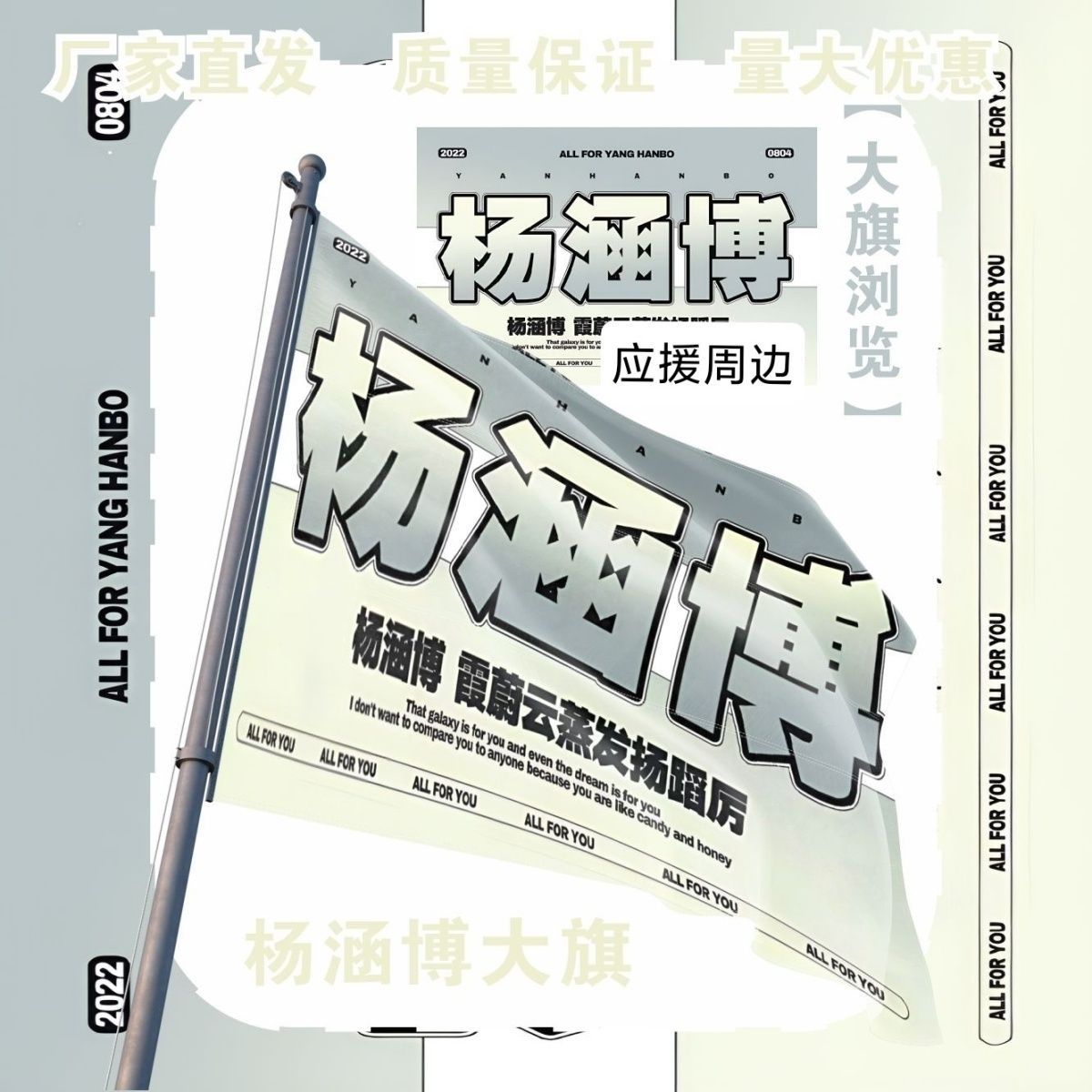 杨涵博大旗明星TF家族杨涵博应援旗户外打卡音乐节应援旗定制