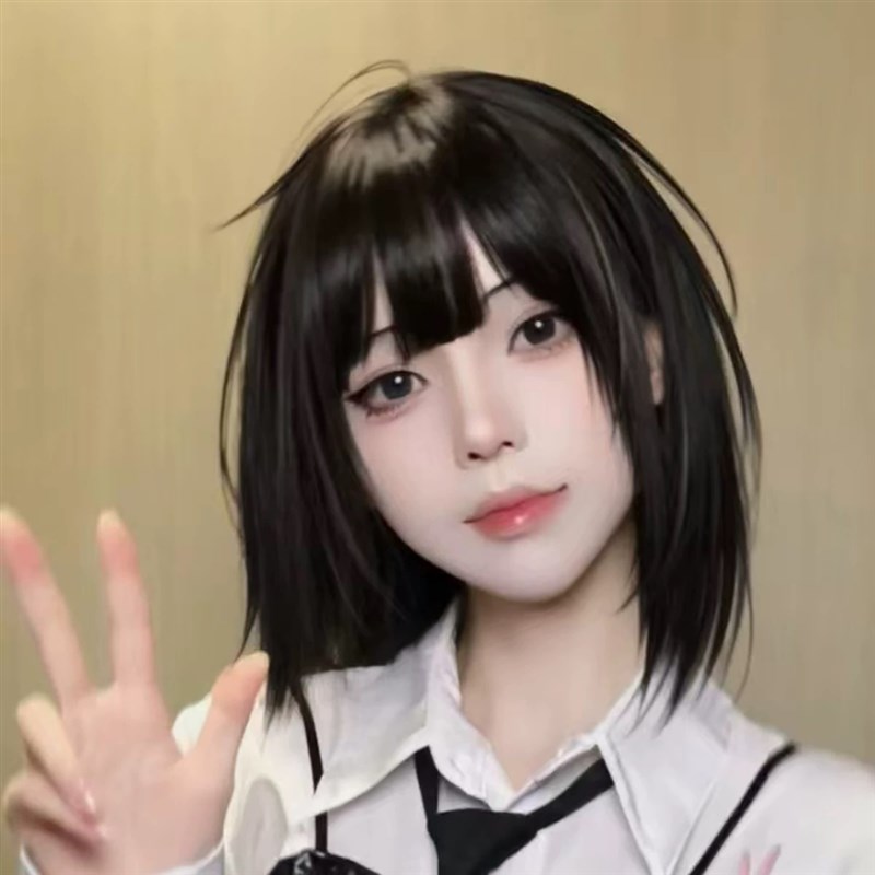 乔苓cos假发女短直发波波头蓬松自然万用时光漫画感个性全头套式
