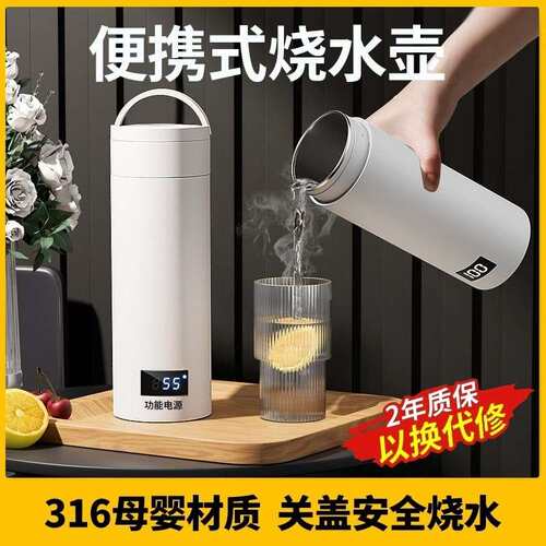 电热杯小型便携式旅行宿舍迷你保温恒温杯办公室一体加热烧水杯6