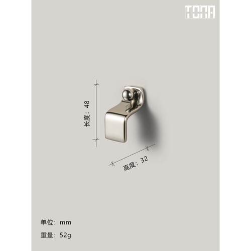 与涧松.同那TONA 钛银色中古餐边柜黄铜小拉手衣橱柜抽屉柜门把手