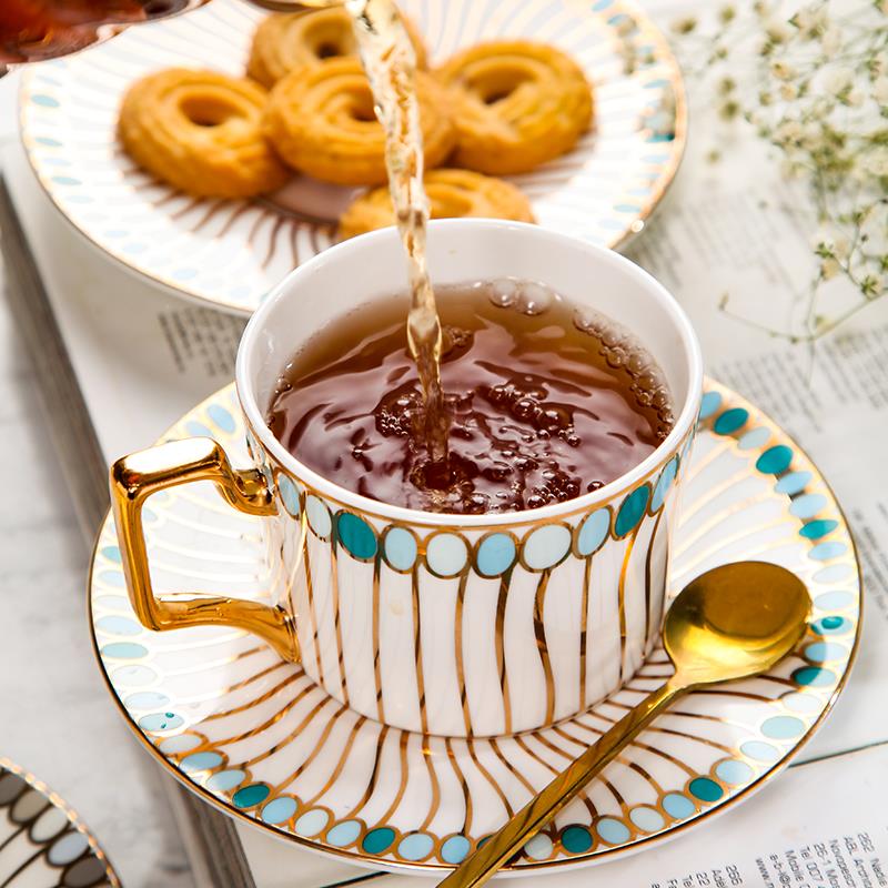 高颜值咖啡杯子高档精致骨瓷杯碟高级感轻奢陶瓷英式下午茶具套装