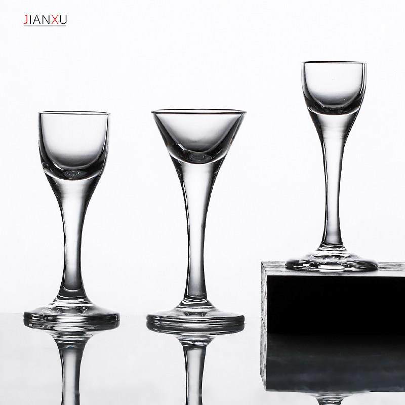 1钱白酒杯烈酒杯家用小号5ml白酒杯水晶玻璃高脚杯一口杯小酒盅