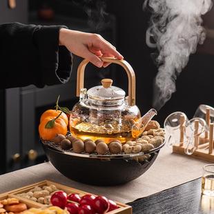 家用室内茶具新款 围炉煮茶烤火炉套装 煮茶器煮茶炉电陶炉器具全套