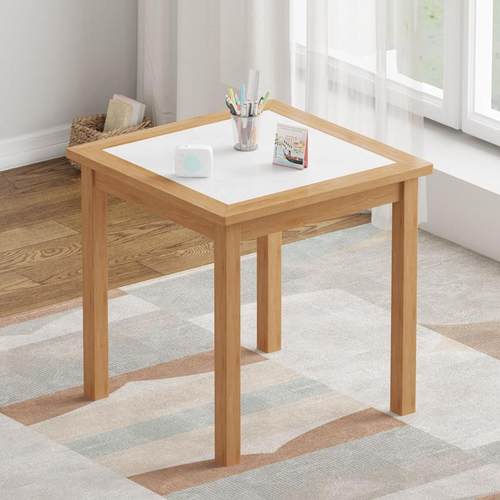 岩板餐桌正方形吃饭桌子北欧家用客厅小户型实木简约茶桌书桌