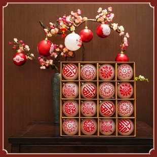 饰品红色挂件圣诞树挂P饰商铺氛围布置吊 盈浩国潮风圣诞节新年装