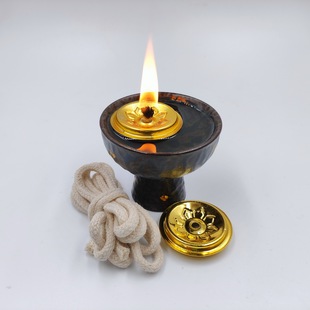 【黑芝麻油灯套装】宝宝晚上哭闹安抚宁神改善睡眠净化供佛照明