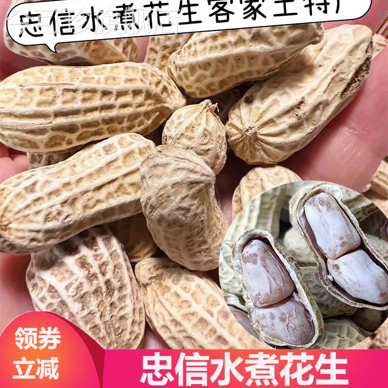忠信水煮花生客家河源特产忠信咸干水煮花生农家日晒带壳花生零食