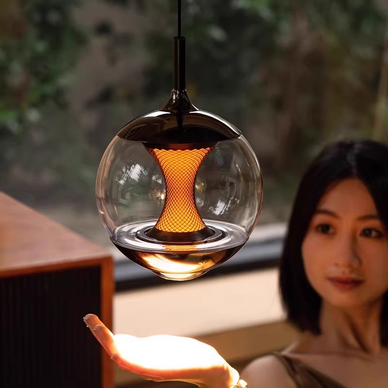 意式极简卧室床头吊灯现代简约高级感轻奢玄关手扫升降过道吧台灯