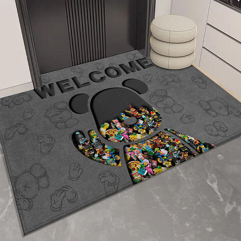 耐脏卡通防滑地垫入户门垫家用门口进门地毯室内除尘垫子定制