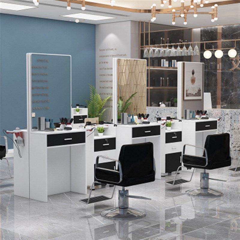 新款上市美发店镜子理发店镜台单面发廊镜子带柜子美发镜台,商业/办公家具,理发镜台,淘宝优惠券,粉丝福利购,淘宝优惠卷