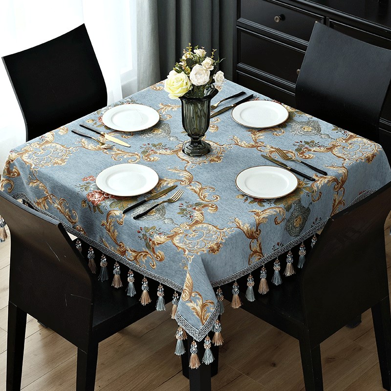 欧式正方形麻将桌布布艺八仙桌垫家用台布客厅茶几餐桌布方几盖布