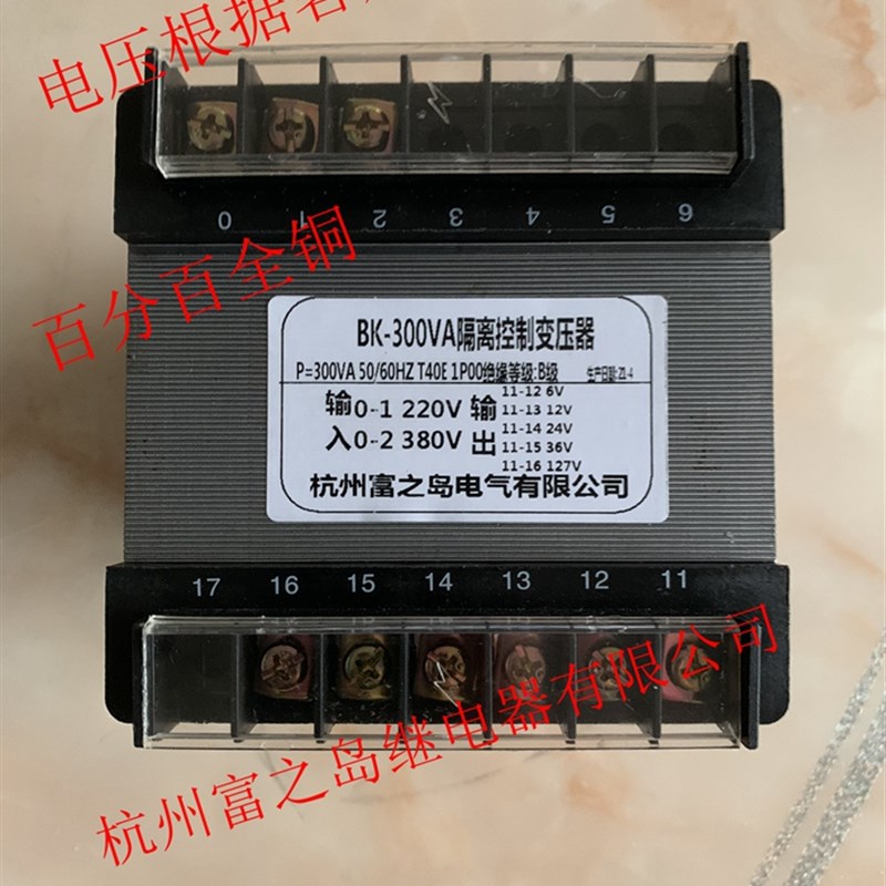 控制变压器300W 3V220V转110V2v3v12v8V.3V变压器 BK-300VA