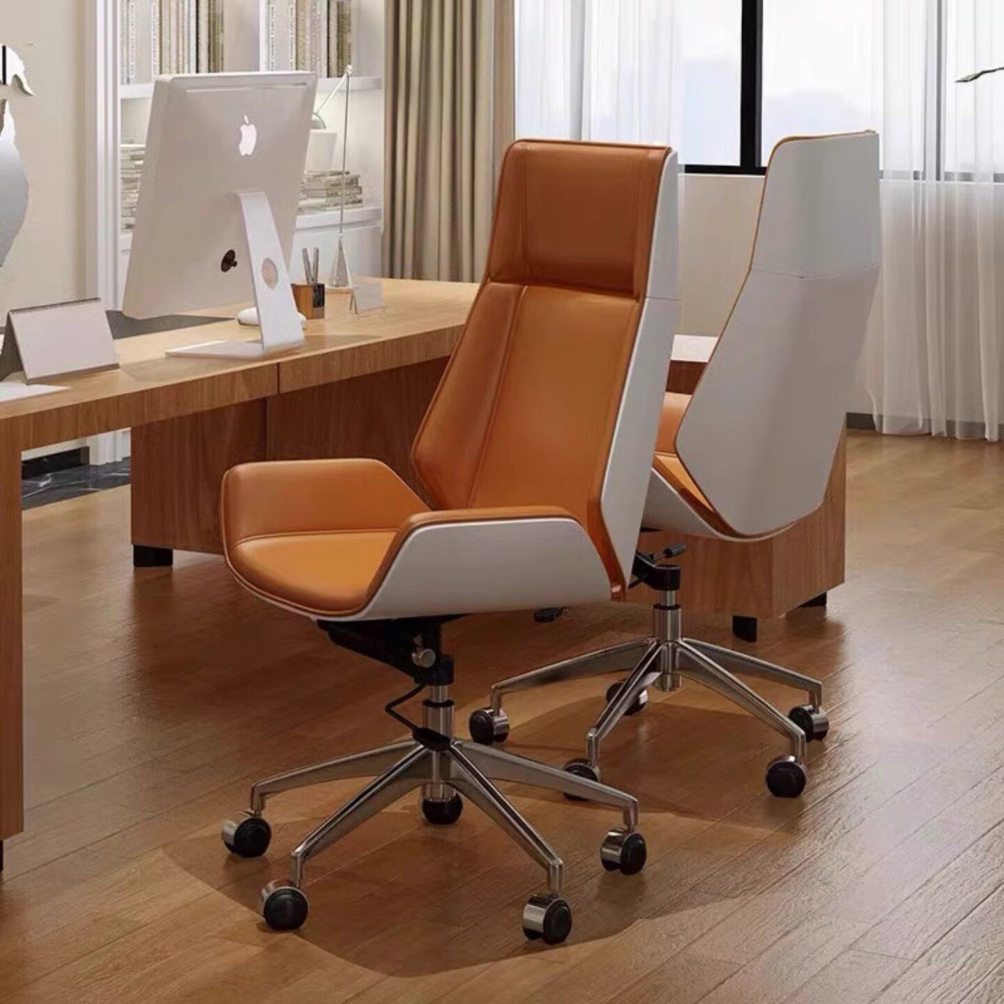 老板椅皮艺电脑椅家用升降北欧书房座椅高背休闲椅办公转椅椅子