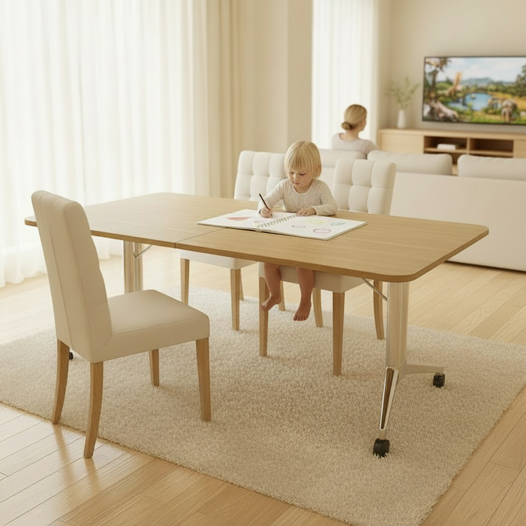 【折叠餐桌】圆角防磕碰