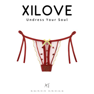玺爱情趣内裤性感蕾丝火辣诱惑内衣丁字裤女开档蕾丝透视免脱纯欲