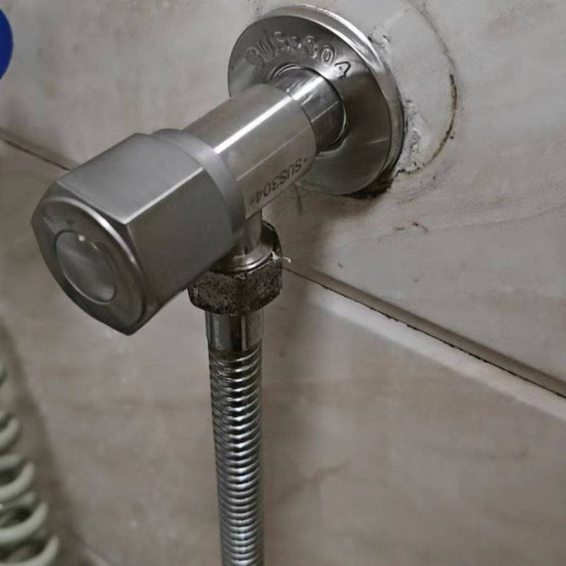 4分6分不锈钢三角阀全铜家用冷热水阀开关一进二出热水器止水阀