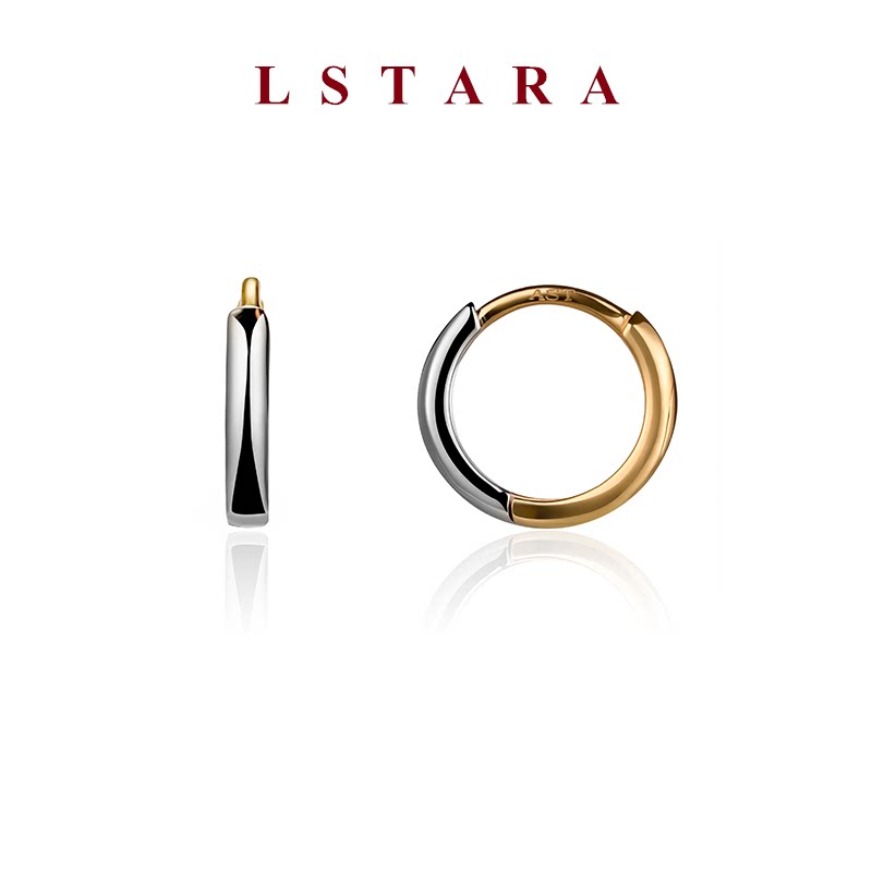 LSTARA双色耳圈18K金