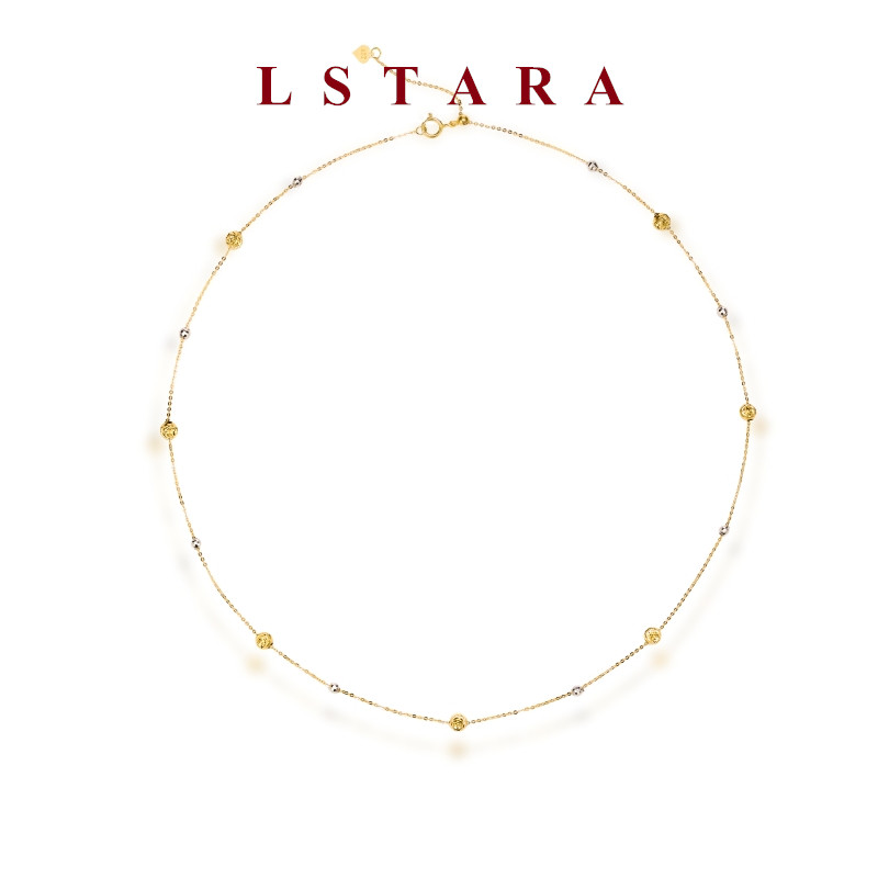 LSTARA18K金双色星点项链