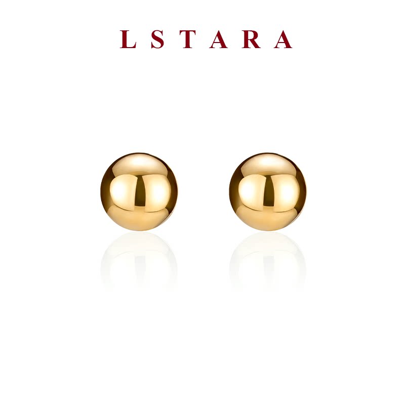 LSTARA18K金小金球耳钉