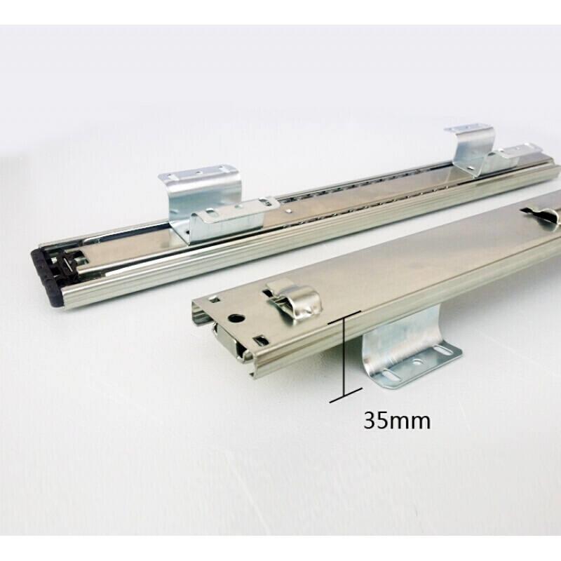 抽屉柜厨柜轨道滑道滑轨厨房导轨拉篮碗3柜三节道蓝轨底装侧装柜