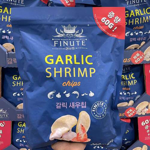 韩国进口蒜味虾片Garlic Shrimp 趣莱福300克大包装膨化食品零嘴