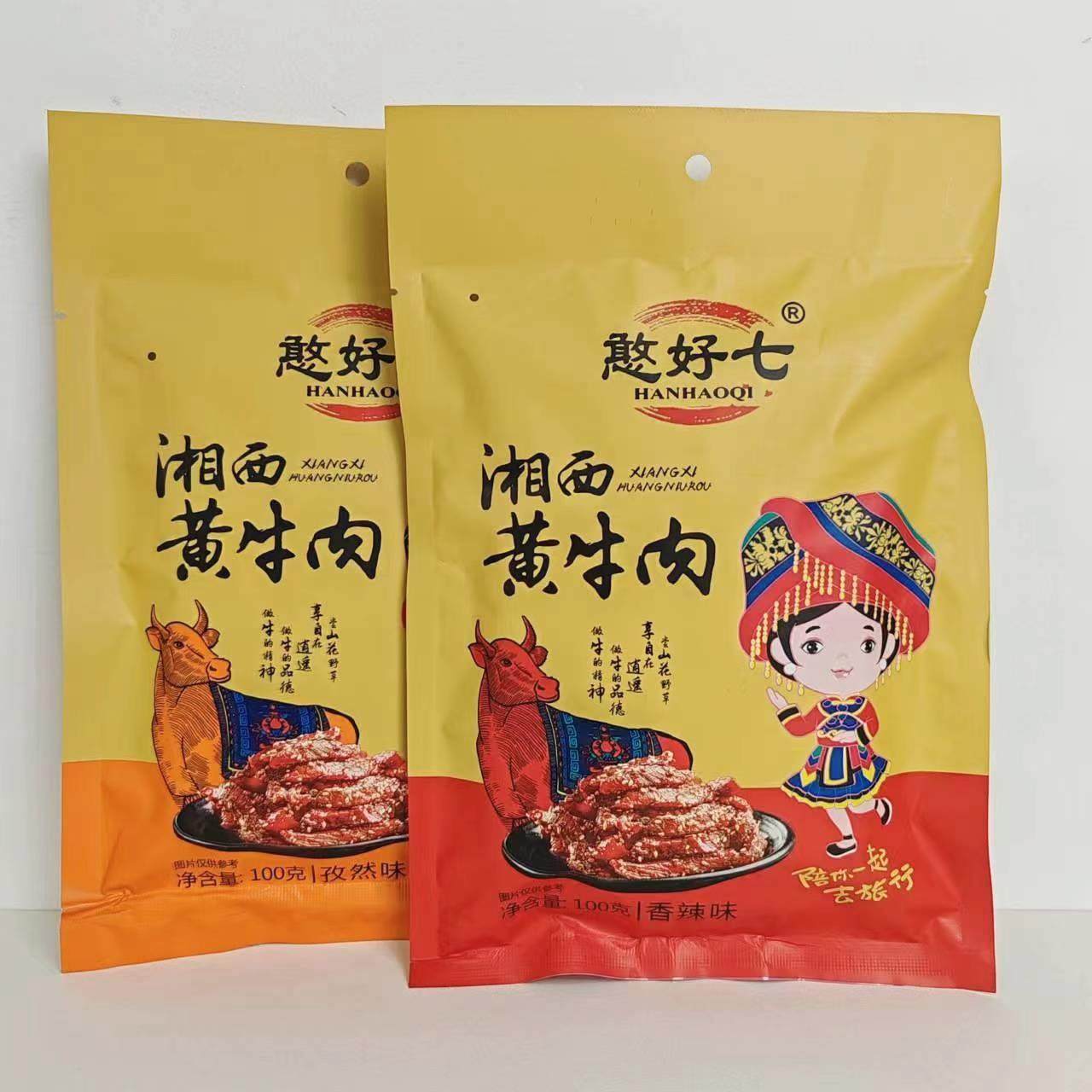 憨好七湘西黄牛肉100克 张家界特产湘西牛肉干熟食零食香辣孜然味